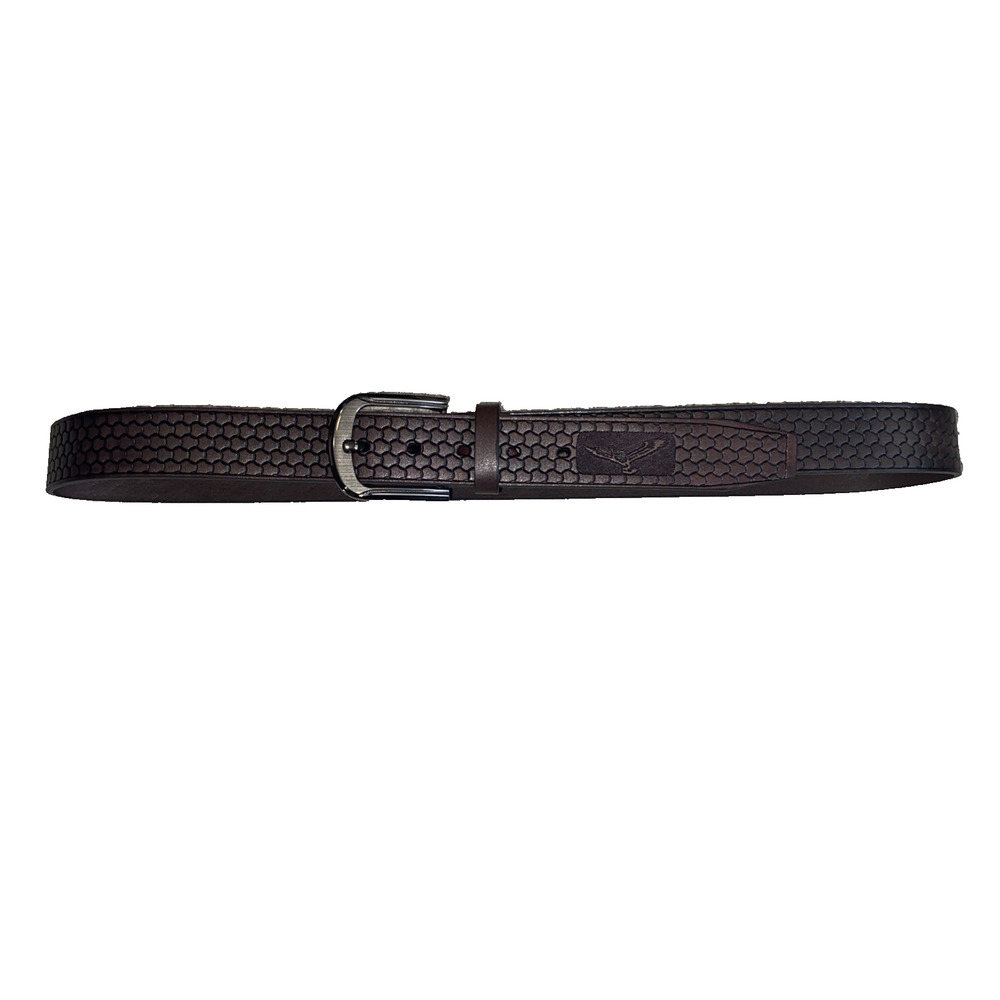 Canyon Sky Belt Men Brown Leather Western Eagles Mountains Metal Buckle XL